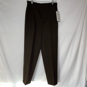 BEND OVER WOMENS BY BLAIR POLYESTER DRESS PANTS SLACKS SZ 10P CLASSIC NWT BROWN